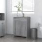Preview: ARDEBO.de - Badezimmerschrank Grau Sonoma 60x33x80 cm Holzwerkstoff