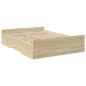 Preview: Bettgestell mit Schubladen Sonoma-Eiche 140x190cm Holzwerkstoff