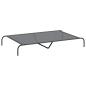 Preview: Hundebett Erhöht Grau 150x90x20 cm Textilene und Stahl