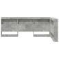 Preview: Aufbewahrungskopfteil mit Regal Beton Grau 100 cm Holzwerkstoff
