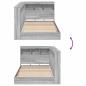 Preview: Bücherregal-Bett Grau Sonoma 100 x 200 cm Holzwerkstoff