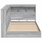Preview: Bücherregal-Bett Grau Sonoma 100 x 200 cm Holzwerkstoff