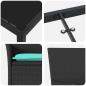 Preview: Tisch- und Stuhlset 5 pcs Schwarz PE-Rattan