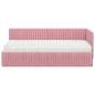 Preview: Eckbettgestell mit Matratze 2 stk. Rosa 90 x 190 cm Samt