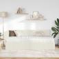 Preview: Eckbettgestell mit Matratze mit Kopfteil 2 stk. Creme Samt