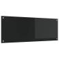Preview: ARDEBO.de - Küchenrückwand Schwarz 110 x 40 cm Gehärtetes Glas