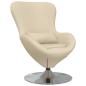 Preview: Eiersessel Creme 63 x 73 x 90 cm Stoff