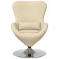 Preview: Eiersessel Creme 63 x 73 x 90 cm Stoff