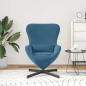 Preview: Eiersessel Blau 63 x 73 x 90 cm Samt