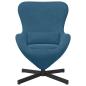 Preview: Eiersessel Blau 63 x 73 x 90 cm Samt