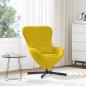 Preview: ARDEBO.de - Eiersessel Gelb 63 x 73 x 90 cm Samt