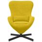 Preview: Eiersessel Gelb 63 x 73 x 90 cm Samt