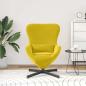 Preview: Eiersessel Gelb 63 x 73 x 90 cm Samt