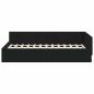 Preview: Eckbettgestell mit Kopfteil Schwarz 100 cm x 200 cm Stoff