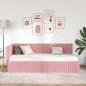 Preview: Eckbettgestell mit Kopfteil Rosa 100 cm x 200 cm Samt