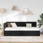 Preview: Eckbettgestell Schwarz 100 x 200 cm Samt