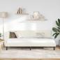 Preview: Eckbettgestell mit Kopfteil Creme 90 cm x 190 cm Samt