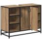 Preview: Badezimmerschrank Artisan-Eiche 80 x 33 x 60 cm Holzwerkstoff