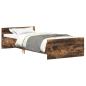 Preview: Bettgestell ohne Matratze Räuchereiche 90x200 cm Holzwerkstoff
