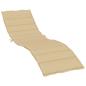 Preview: Sonnenliegen-Auflage Melange Beige 200x50x4 cm Stoff