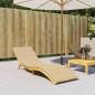 Preview: Sonnenliegen-Auflage Melange Beige 200x50x4 cm Stoff