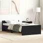 Preview: ARDEBO.de - Bettgestell ohne Matratze Schwarz Eichen-Optik 90x200 cm