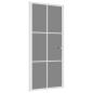 Preview: Innentür 93x201,5 cm Weiß ESG-Glas und Aluminium