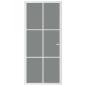 Preview: Innentür 93x201,5 cm Weiß ESG-Glas und Aluminium