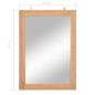 Preview: Wandspiegel Teak Massiv 50x70 cm