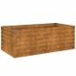 Preview: Garten-Hochbeet 100 x 50 x 36 cm Cortenstahl