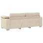 Preview: Sofa 3 pcs Beige 219 x 80 x 82 cm Leinenmischgewebe
