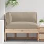 Preview: ARDEBO.de - Palettenkissenset 3 pcs Taupe Oxford-Stoff