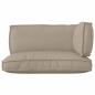 Preview: Palettenkissenset 3 pcs Taupe Oxford-Stoff