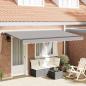 Preview: ARDEBO.de - Einziehbare Markise Hellgrau 400 x 200 cm Stoff
