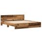 Preview: Bettgestell mit Kopfteil mit Kopfteil Altholz 203 x 185 x 70 cm