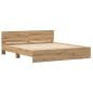 Preview: Bettgestell mit Kopfteil Artisan-Eiche 203 x 185 x 70 cm