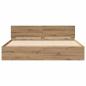 Preview: Bettgestell mit Kopfteil Artisan-Eiche 203 x 185 x 70 cm
