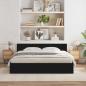 Preview: Bettgestell mit Kopfteil Schwarz Eichen-Optik 203 x 185 x 70 cm