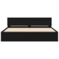 Preview: Bettgestell mit Kopfteil Schwarz Eichen-Optik 203 x 185 x 70 cm