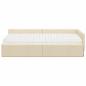 Preview: Eckbettgestell mit Matratze Sonstiges 2 stk. Creme Stoff