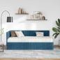 Preview: Eckbettgestell mit Matratze 2 stk. Blau 90 x 190 cm Samt