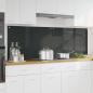 Preview: ARDEBO.de - Küchenrückwand 2 stk. Dunkelgrau 90 x 60 cm Gehärtetes Glas