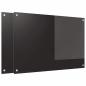 Preview: Küchenrückwand 2 Stk. Schwarz 90 x 60 cm Gehärtetes Glas