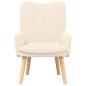 Preview: Sessel Creme 63 x 67 x 94 cm Stoff
