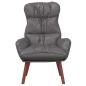 Preview: Sessel Grau 69 x 74 x 93 cm Kunstleder