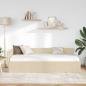 Preview: Eckbettgestell mit Kopfteil Creme 90 cm x 190 cm Stoff