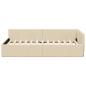 Preview: Eckbettgestell mit Kopfteil Creme 90 cm x 190 cm Stoff