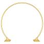 Preview: Doppelter Hochzeitsbogen Gold 220 x 45 x 200 cm Stahl
