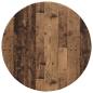 Preview: Tischplatte Ø 60 x 1,5 cm Rund Holzwerkstoff Altholz