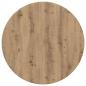 Preview: Tischplatte Ø 60 x 1,5 cm Rund Holzwerkstoff Artisan-Eiche